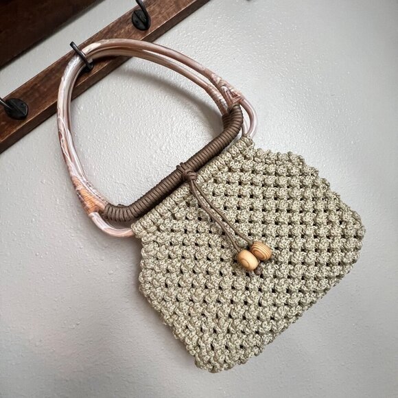 Vintage Crocheted Handmade Boho Shoulder Bag - Picture 11 of 11